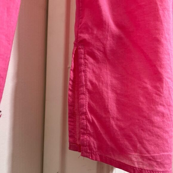 Old Navy Pink Long Sleeve Cotton Mini Sequins Scoop Tie Neck Tunic Top NWT 1X - Picture 8 of 13